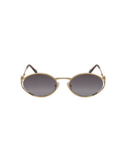 Miu Miu MU 52YS ZVN-5D1 Oval Shape Gray Gradient Gold