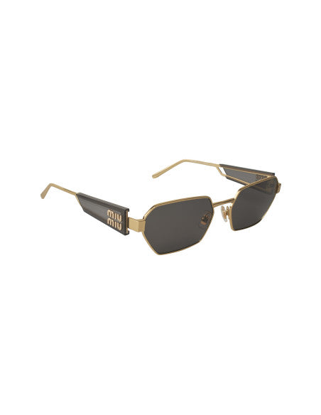 Miu Miu MU 53WS ZVN-5S0 Square Shape Gold Black