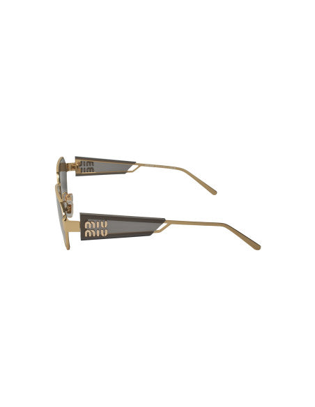 Miu Miu MU 53WS ZVN-5S0 Square Shape Gold Black