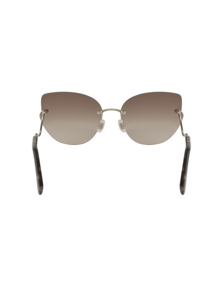 Miu Miu scenique SMU 51X Shaded Eye Cat Plata Espejo Gris