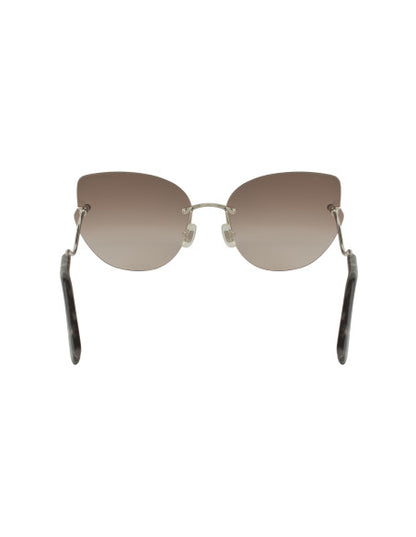 Miu Miu scenique SMU 51X Shaded Eye Cat Plata Espejo Gris