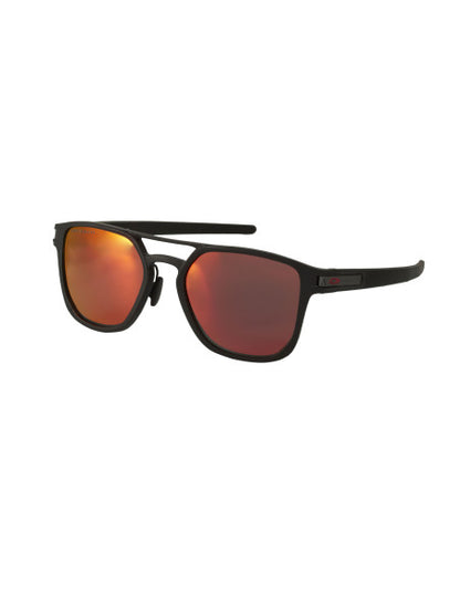 Oakley OO4128 0553 Latch Alpha Matte Black Prizm Ruby Polarized