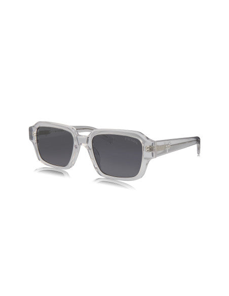 Prada SPR 02ZS U43-0A9 Square Shape Transparent Grey Blue