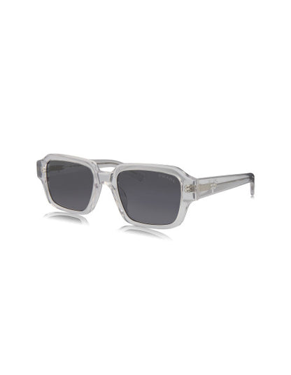 Prada SPR 02ZS U43-0A9 Square Shape Transparent Grey Blue