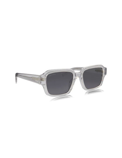 Prada SPR 02ZS U43-0A9 Square Shape Transparent Grey Blue