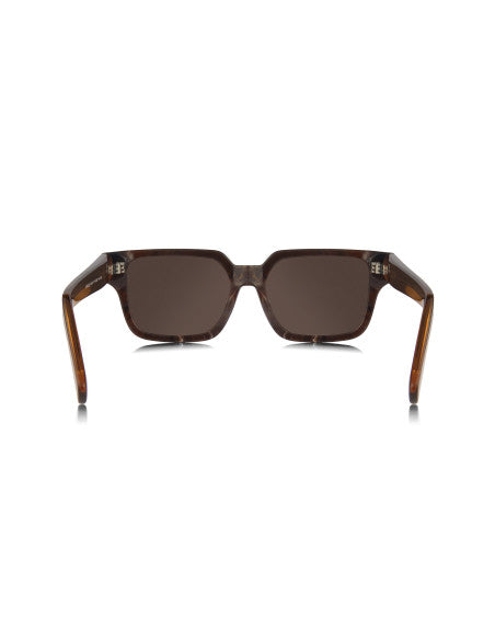 Prada SPR 03ZS 14F-08T Square Shape Cognac Stone