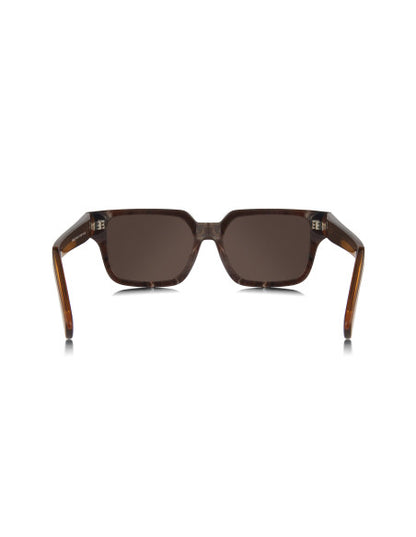 Prada SPR 03ZS 14F-08T Square Shape Cognac Stone
