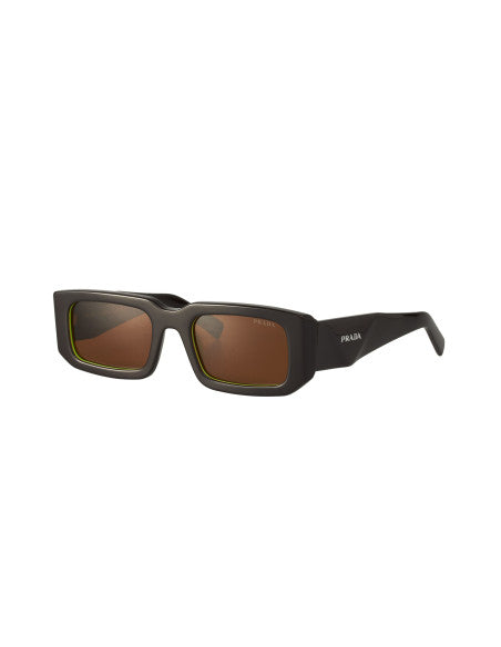 Prada SPR 06YS 15M-01T Square Shape Abstract Dark Brown