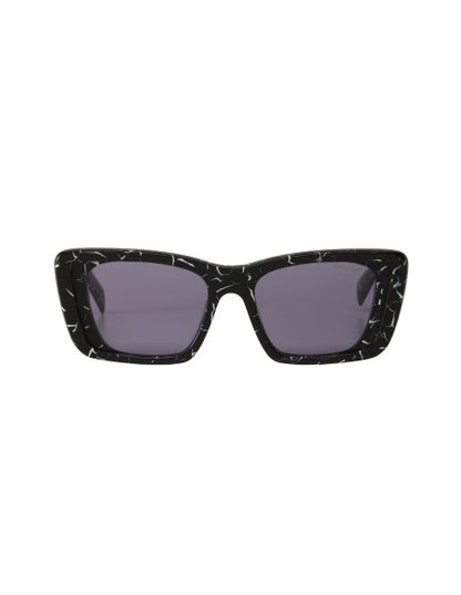 Prada SPR 08YS 03V-01O Oversized rectangular Marble Violet