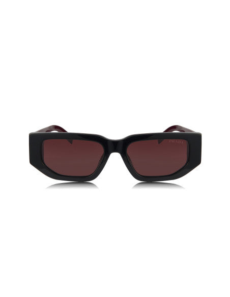 Prada SPR 09ZS 11F-08S Square Shape Red Black