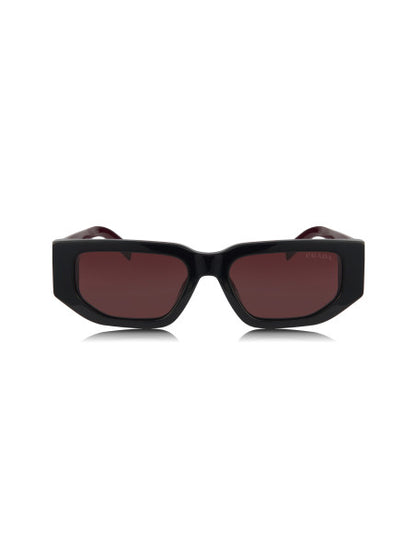 Prada SPR 09ZS 11F-08S Square Shape Red Black