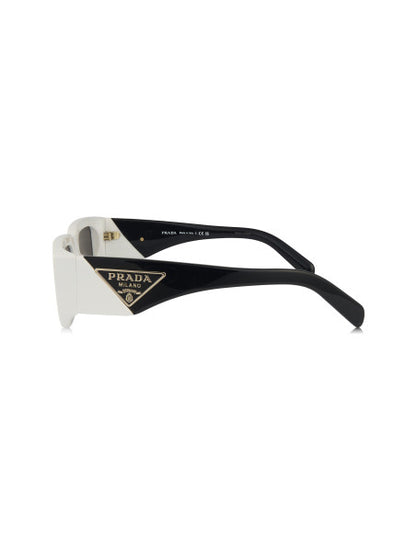 Prada SPR 09ZS 142-5S0 Square Shape Black White