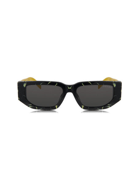 Prada SPR 09ZS 19D-5S0 Square Shape Black Yellow