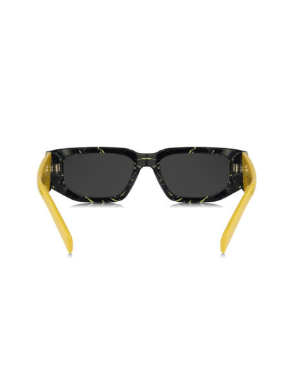 Prada SPR 09ZS 19D-5S0 Square Shape Black Yellow