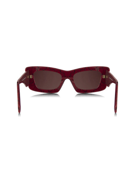 Prada SPR 13ZS 15D-08S Square Fashion Red Marble