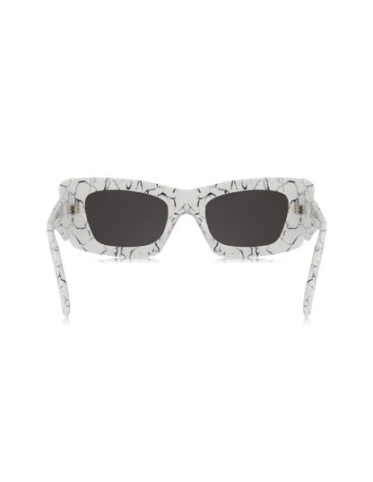 Prada SPR 13ZS 17D-5S0 Square Fashion White Marble