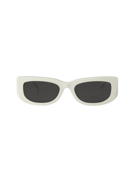 Prada SPR 14Y 142-5S0 Symbole Rectangle White Silver