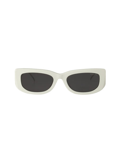 Prada SPR 14Y 142-5S0 Symbole Rectangle White Silver