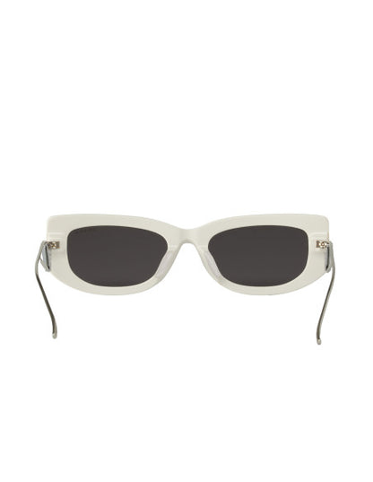 Prada SPR 14Y 142-5S0 Symbole Rectangle White Silver