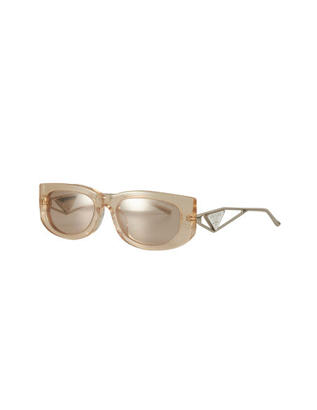 Prada SPR 14Y 19M-4I2 Symbole Rectangle Crystal Beige
