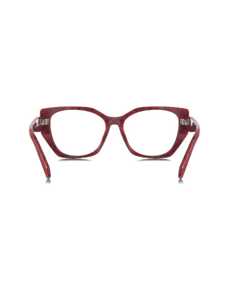 Prada Spr 18wv 15d-1o1 Square Shape Red Marble