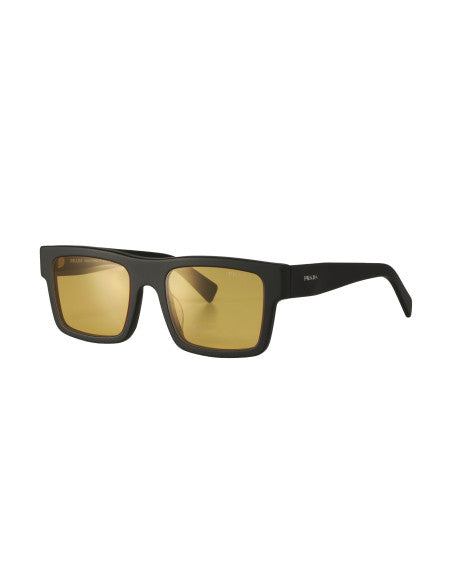 Prada SPR 19WS 1BO-0B7 Square Shape Black Matte Ambar