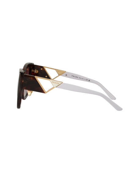 Prada SPR 21Y 07R-6S1 Square Shape Tortoise White