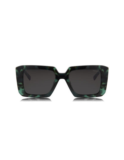 Prada SPR 23YS 06Z-5S0 Square Shape Teal Tortoise Dark