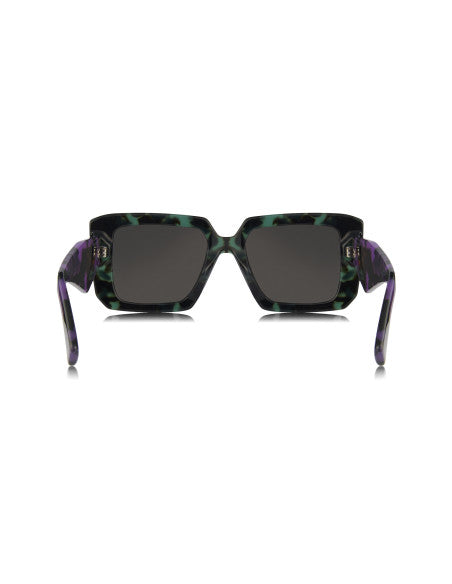 Prada SPR 23YS 06Z-5S0 Square Shape Teal Tortoise Dark