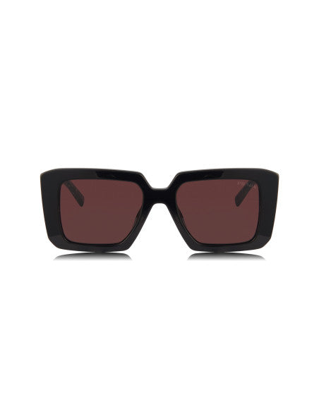Prada SPR 23YS 1AB-06Q Square Shape Black Red