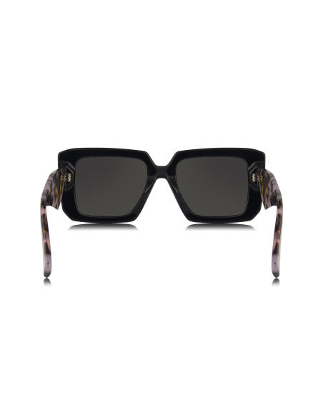 Prada SPR 23YS 1AB-5S0 Square Shape Dark Brown