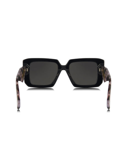Prada SPR 23YS 1AB-5S0 Square Shape Dark Brown