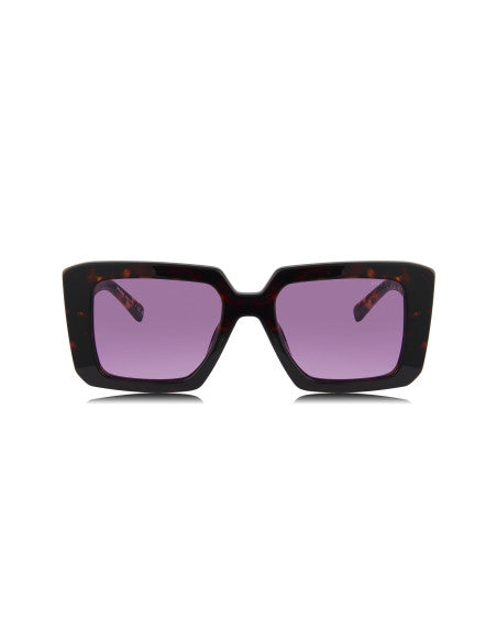Prada SPR 23YS 2AU-05Q Square Shape Brown Havana Violet