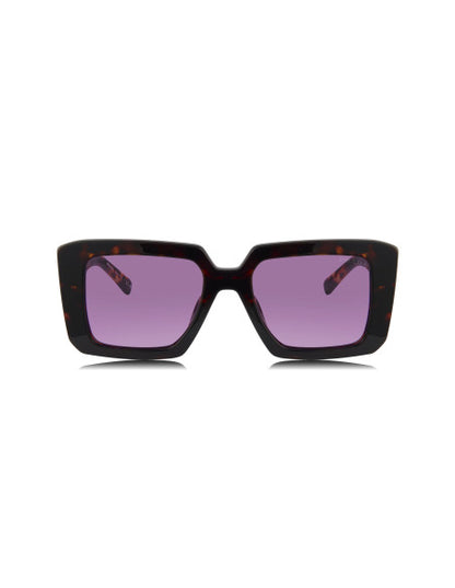 Prada SPR 23YS 2AU-05Q Square Shape Brown Havana Violet