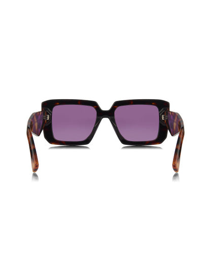 Prada SPR 23YS 2AU-05Q Square Shape Brown Havana Violet