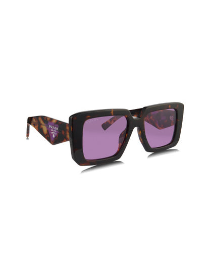 Prada SPR 23YS 2AU-05Q Square Shape Brown Havana Violet