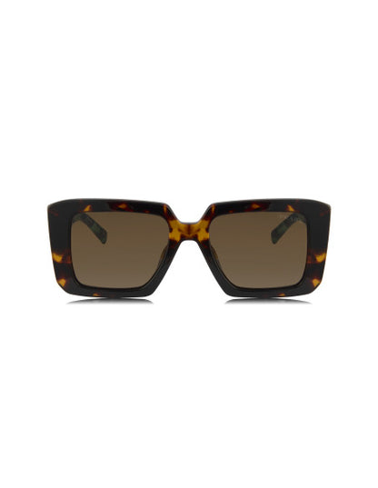 Prada SPR 23YS 2AU-06B Square Shape Tortoise Dark Brown