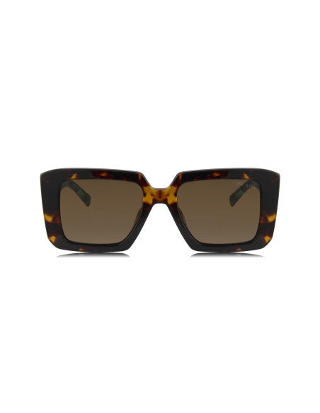 Prada SPR 23YS 2AU-06B Square Shape Tortoise Dark Brown