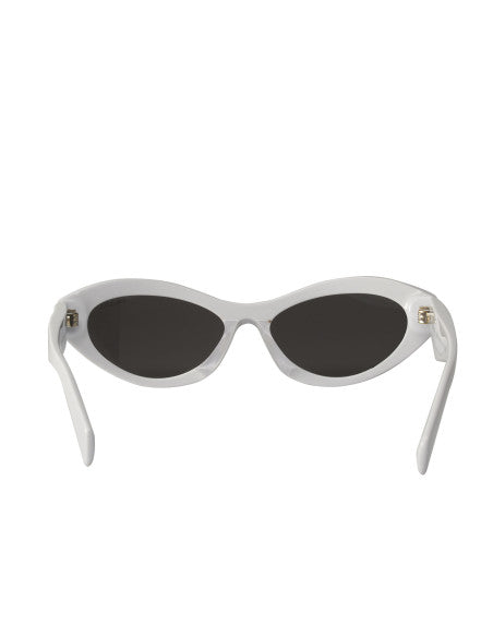 Prada SPR 26Z 17K-08Z Symbole Square Shape White Silver