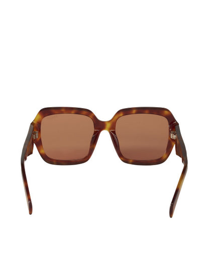 Prada SPR 28ZS 10L-07V Square Shape Orange light Tortoise