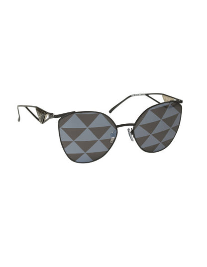 Prada SPR 50ZS 1AB-03T Irregular Black Silver Tampo Triangles