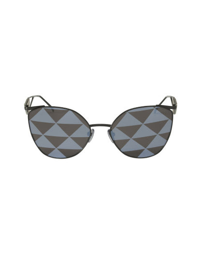 Prada SPR 50ZS 1AB-03T Irregular Black Silver Tampo Triangles