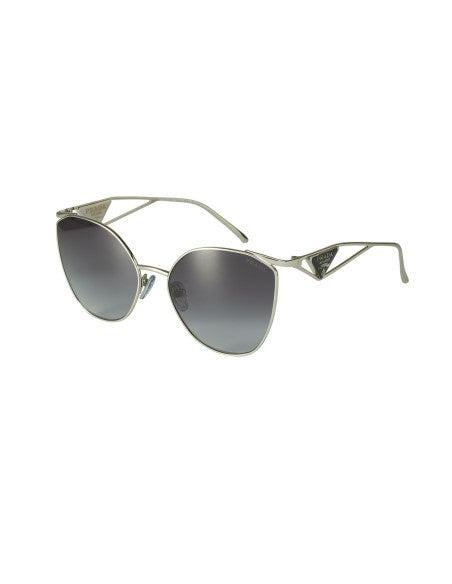 Prada SPR 50ZS 1BC-09S Irregular Sunglasses Silver Gray Gradient