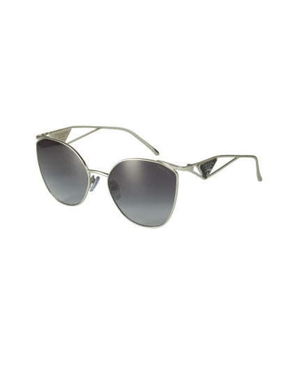 Prada SPR 50ZS 1BC-09S Irregular Sunglasses Silver Gray Gradient