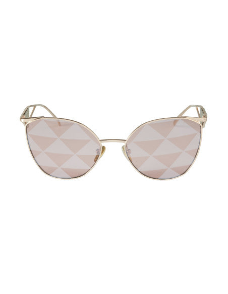 Prada SPR 50ZS SVF-05T Irregular Pink Gold Tampo Triangles