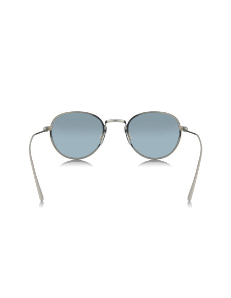 Prada SPR 53WS 05Q-051 Round Titanium Satin Blue