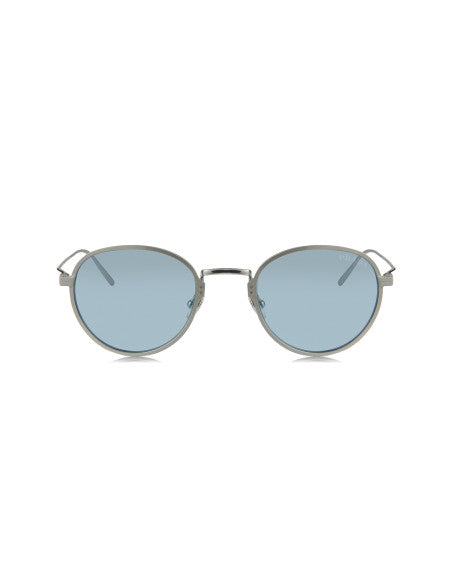 Prada SPR 53WS 05Q-051 Round Titanium Satin Blue