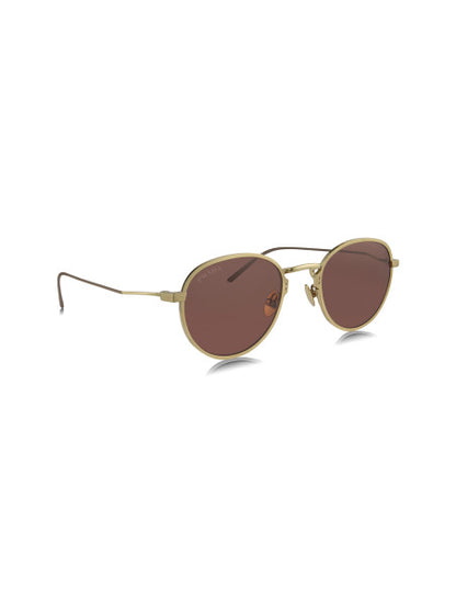 Prada SPR 53WS 06Q-061 Round Titanium Pale Gold