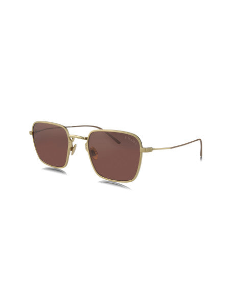 Prada SPR 54WS 06Q-061 Square Titanium Pale Gold