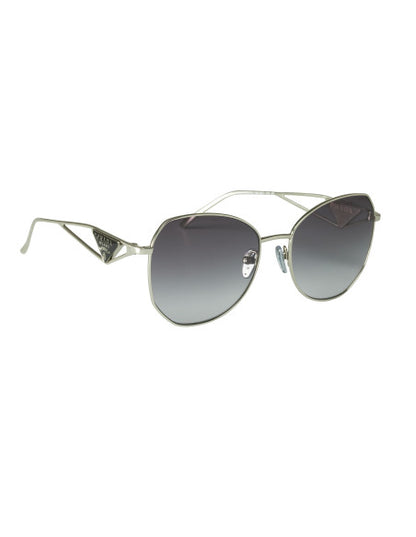 Prada SPR 57YS 1BC-5D1 Butterfly Shape Silver Grey Shaded